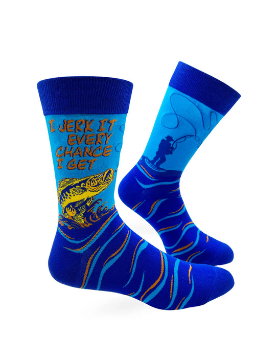 "I Jerk It Every Chance I Get" Chaussettes pour hommes