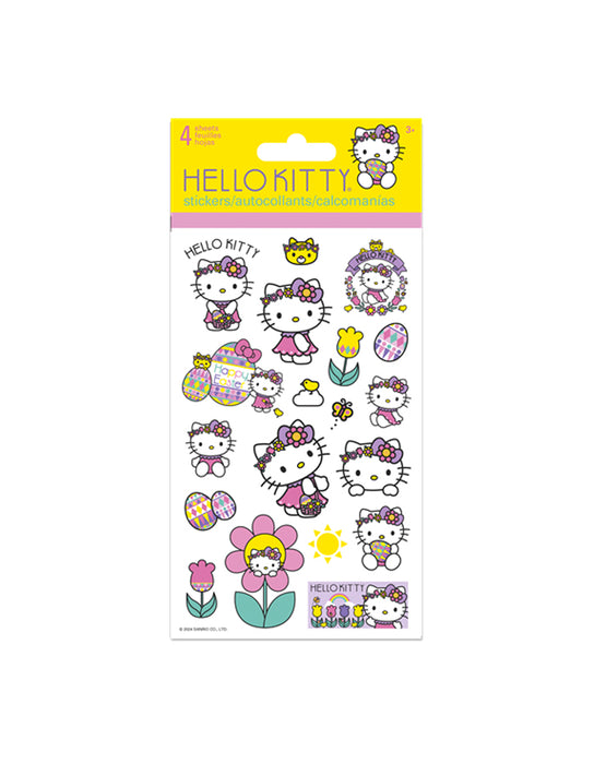 Hello Kitty - Lot de 4 feuilles d'autocollants (21 Easter)