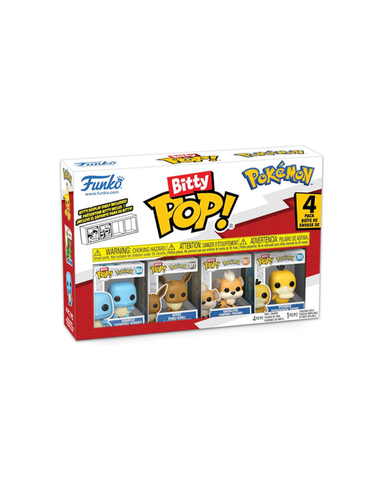 Pokémon - Bitty Pop! (Squirtle, Eevee, Growlithe et Pysduck)
