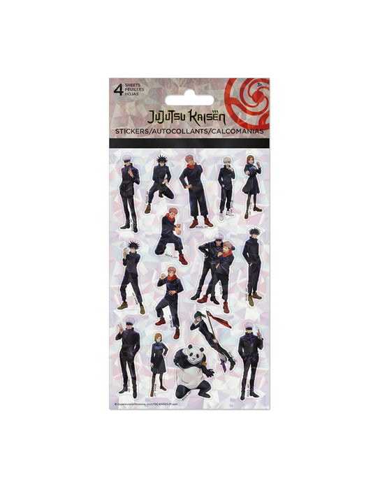 Jujutsu Kaisen - Lot de 4 feuilles d'autocollants