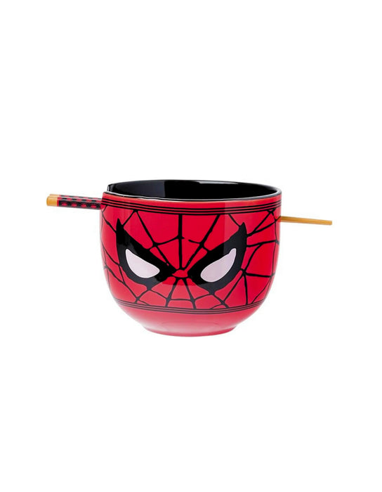 Superman - Spider-Man Ramen bowl with chopsticks