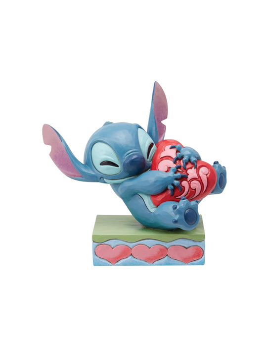 Disney Traditions - Stitch Hugging Heart Statue