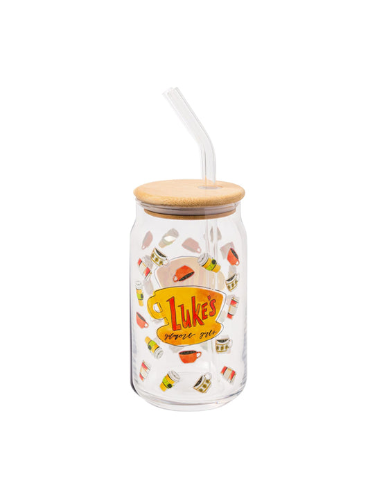 Gilmore Girls - Luke's Logo Diner Decal Water Bottle (Glass)