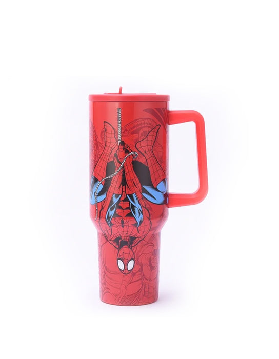 Marvel - Gobelet inoxydable « The Amazing Spider-Man » avec paille rabattable