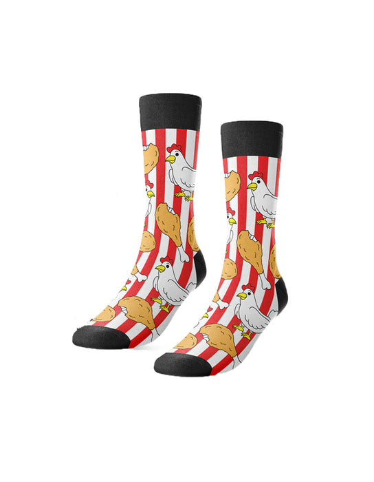 Chaussettes poulet frit unisexe