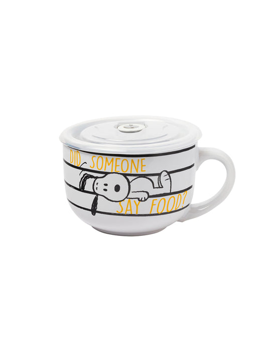 Peanuts - "Did Someone Say Lunch?" Snoopy and Woodstock Soup Mug