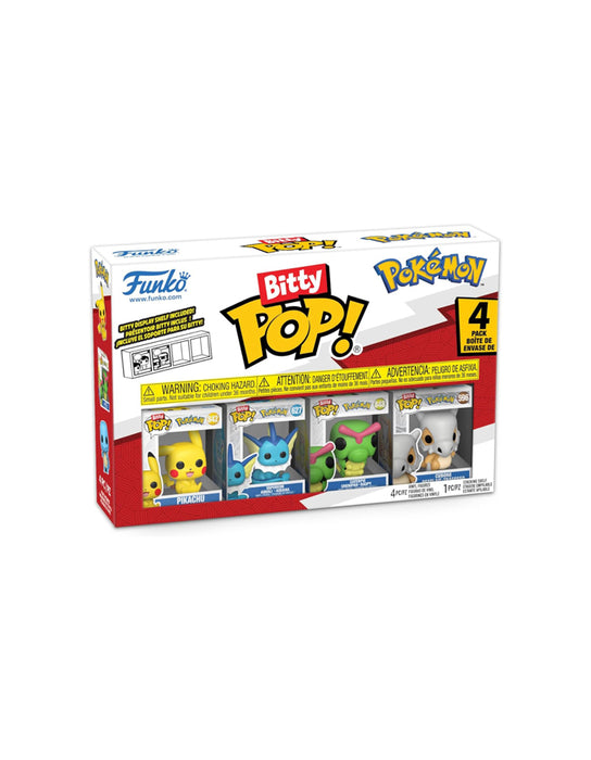 Pokémon - Bitty Pop! (Pikachu, Vaporeon, Caterpie et Cubone)