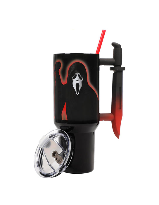 Ghost Face - Stainless Steel Dagger with Straw Cup  
