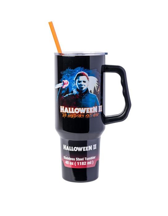 Halloween - Gobelet inoxydable avec paille