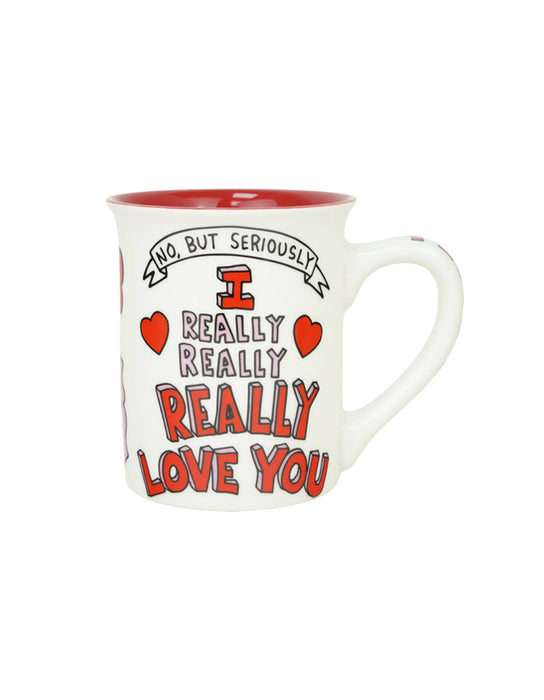 Tasse « Je t'aime » de style cartes de souhaits