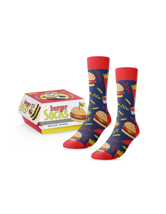 Chaussettes burger unisexe