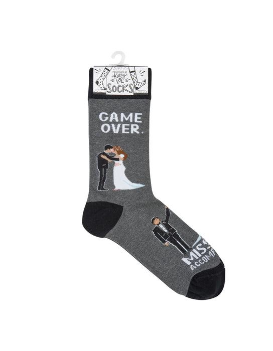 Primitives by Kathy - "Game Over Mission Accomplished" Men's Socks