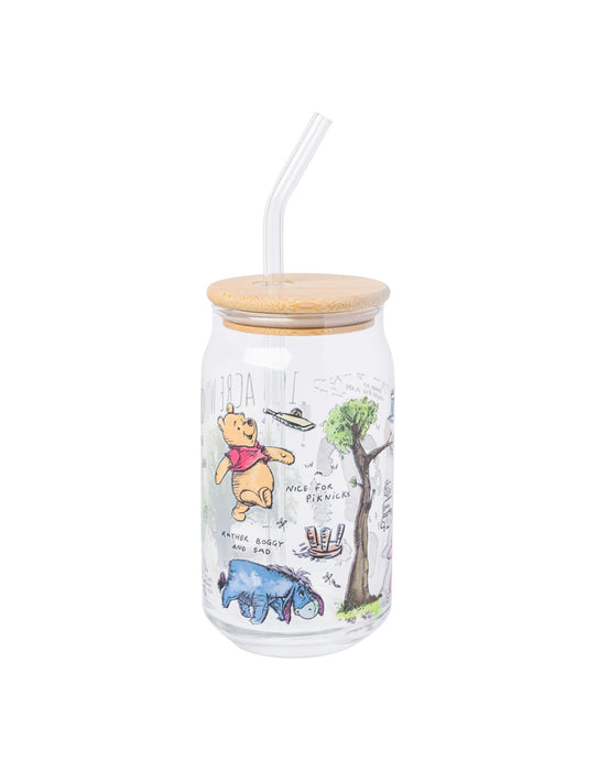 Winnie The Pooh - "100 Acre Wood" Water Bottle (Glass)
