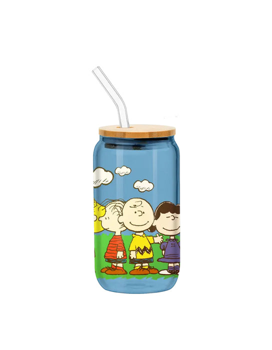 Snoopy et Les Peanuts - Bouteille d'eau arrière-cour (Verre)