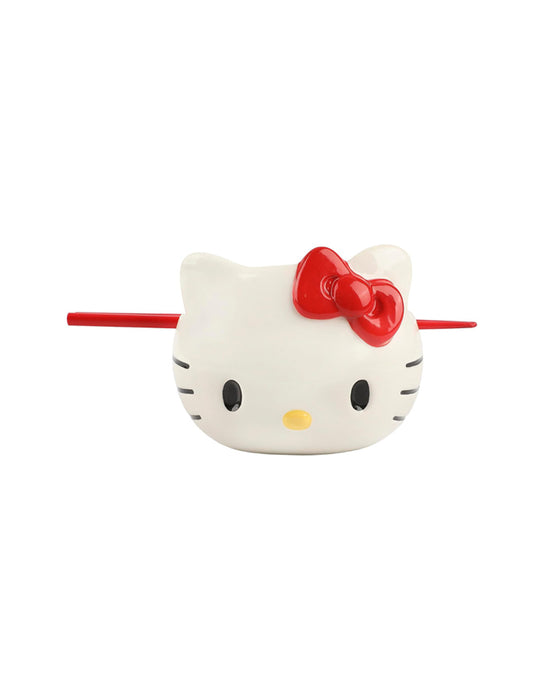 Hello Kitty - Sculpted Face Ramen bowl with chopsticks
