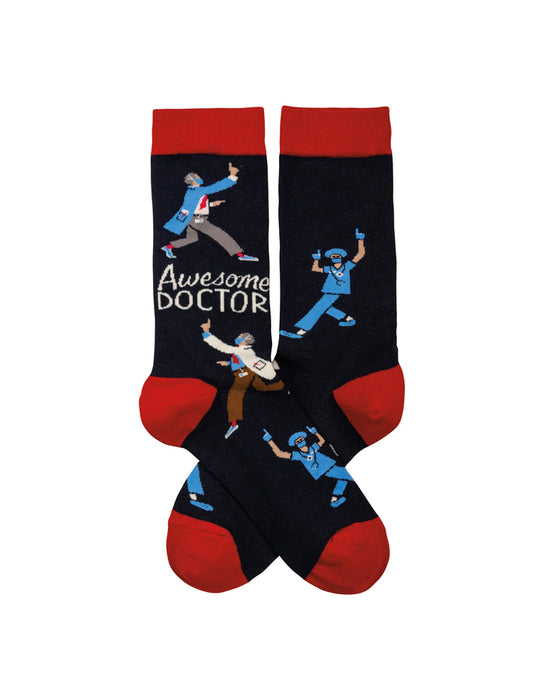 Primitives by Kathy - "Awesome Doctor" Men's Socks