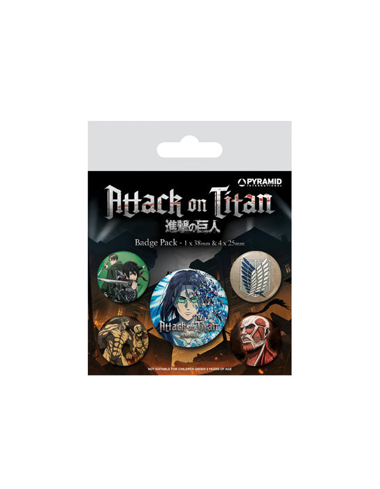 Attack On Titan - Paquet de badges