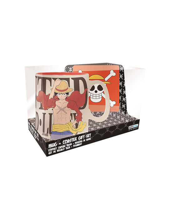One Piece - Coffret cadeau avec tasse à café et dessous de verre