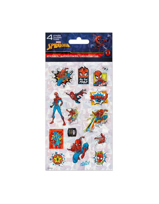 Spider-Man - Lot de 4 feuilles d'autocollants