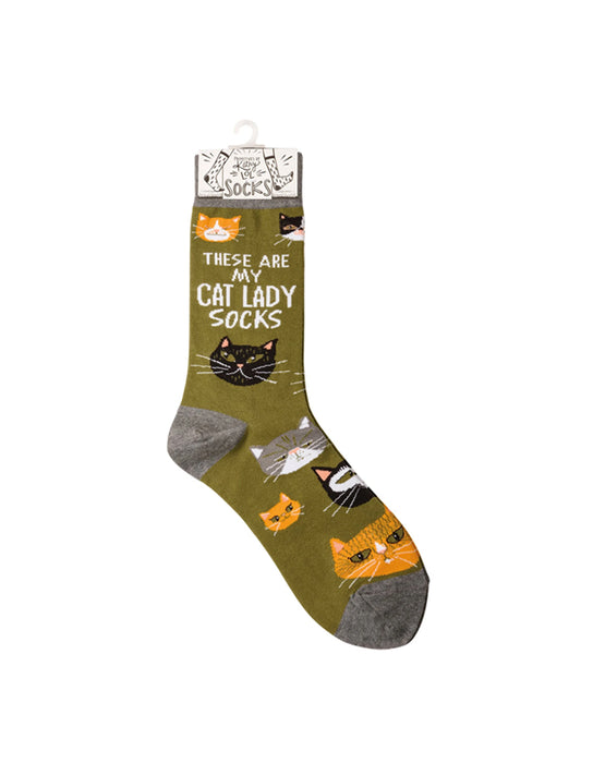 Primitives by Kathy - "These Are My Cat Lady Socks" Women's Socks
