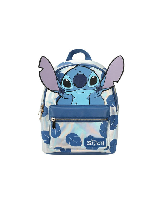 Lilo & Stitch - Mini Backpack with Blue Leaf Pattern