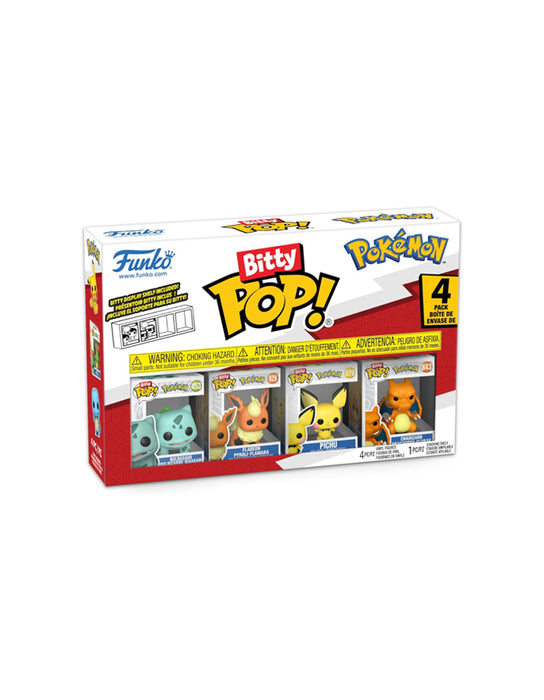 Pokémon - Bitty Pop! (Bulbasaur, Flareon, Pichu et Charizard)