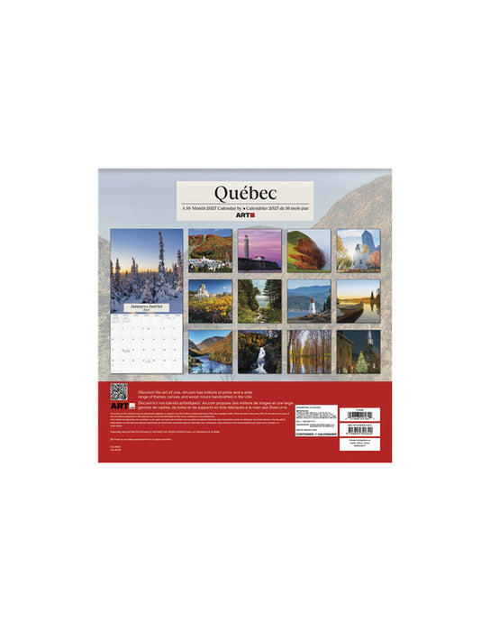 ART - Calendrier Québec 2026-27 (Bilingue)