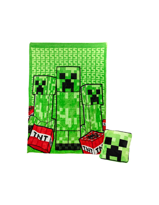 Minecraft - Couverture de coussin Creeper
