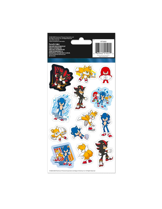 Sonic 3 - Lot de 4 feuilles d'autocollants