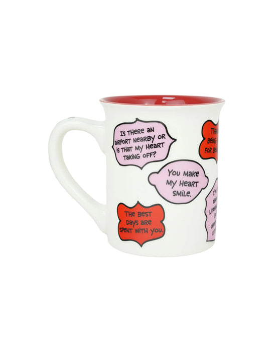 Tasse « Je t'aime » de style cartes de souhaits
