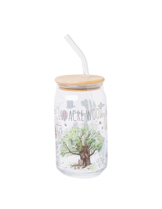 Winnie The Pooh - "100 Acre Wood" Water Bottle (Glass)