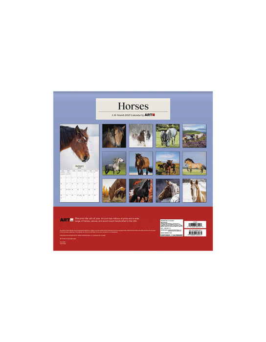 ART - Calendrier Chevaux 2026-27 (Bilingue)