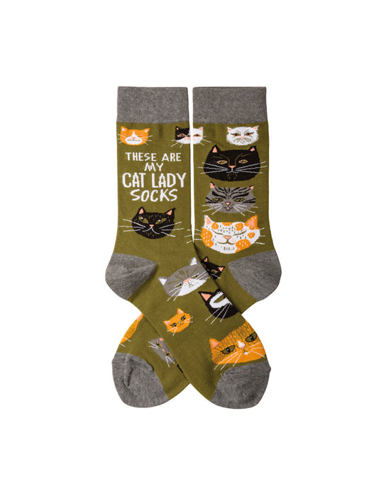 Primitives by Kathy - "These Are My Cat Lady Socks" Women's Socks