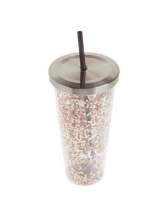 Elvis Presley - Glitter Cup with Straw