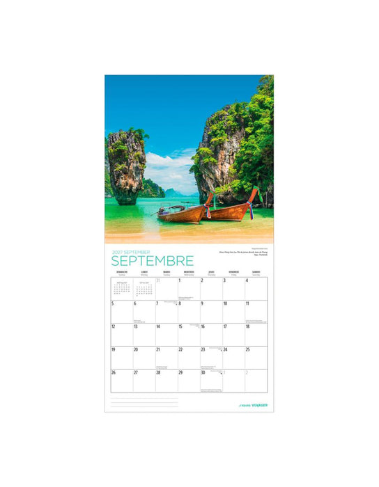 J'adore voyager - 2027 Calendar (French)