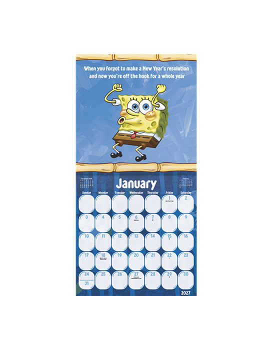 Spongebob Squarepants - Calendrier 2026-27 (Anglais)