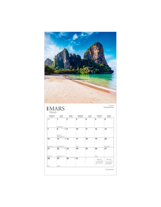 Îles Tropicales - Calendrier 2027 (Français)