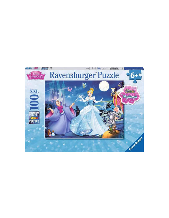 Cinderella - Cinderella with Glitter Puzzle (XXL pieces)