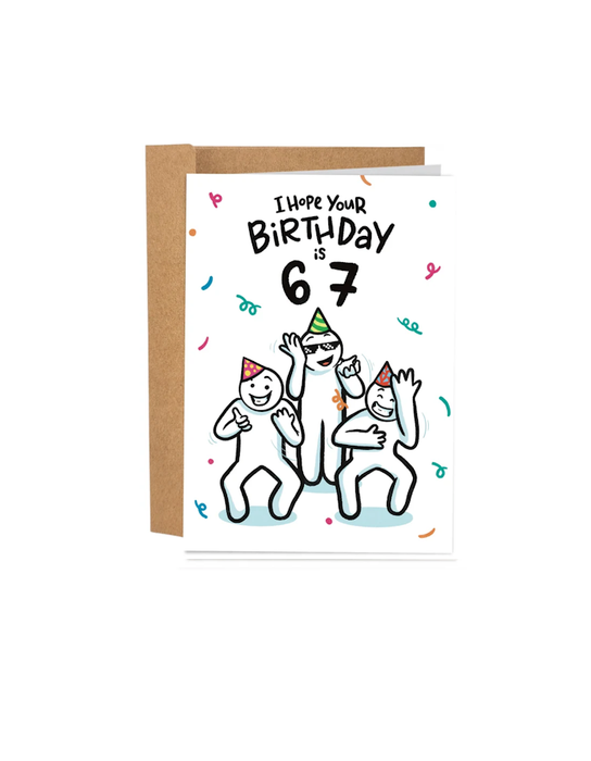 I Hope Your Birthday Is 6 7 Birthday Card