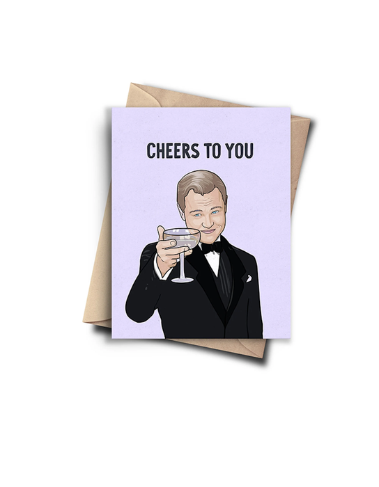 The Great Gatsby: Cheers To You Wedding & Birthday Card