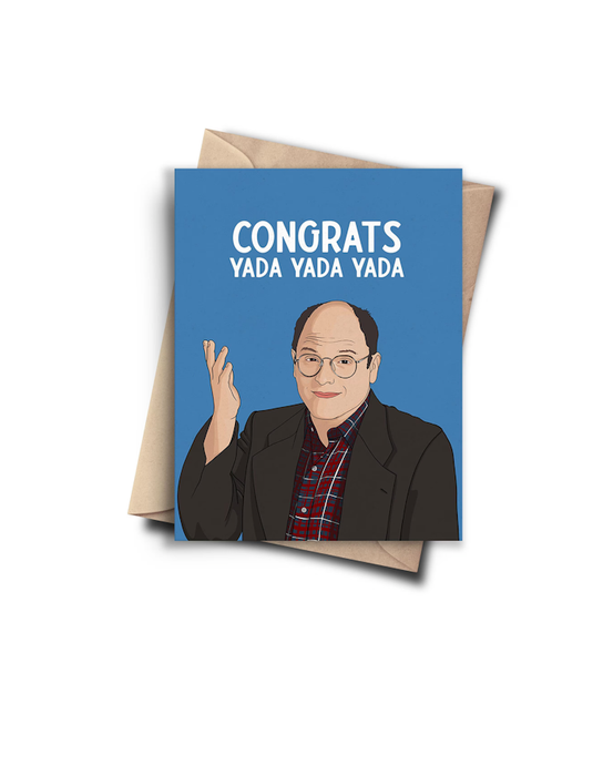 Carte de vœux Seinfeld « Congrats Yada Yada Yada »