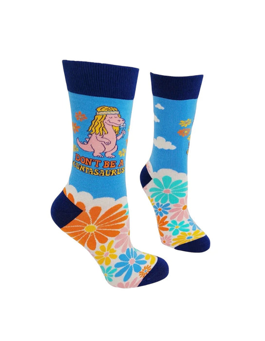 "Don't Be A Cuntasaurus" Women's Crew Socks