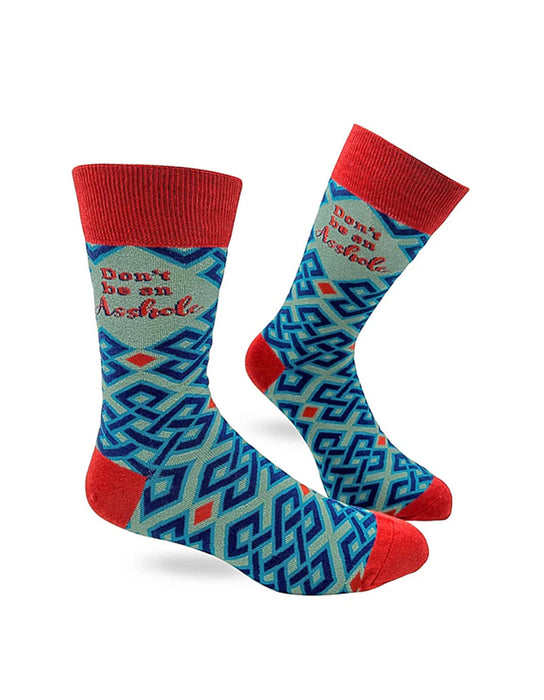 "Don't Be An A*shole" Men's Crew Socks
