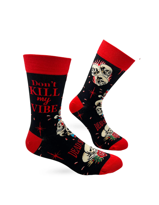 "Don't Kill My Vibe" Men's Crew Socks