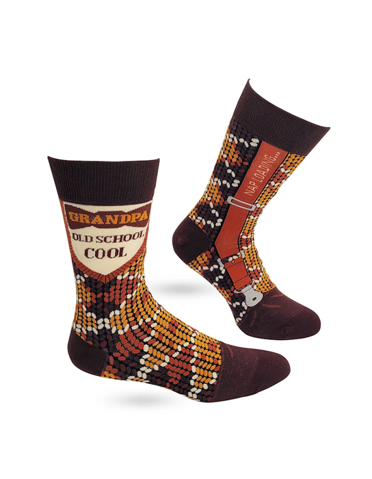 "Grandpa Old School Cool" Men's Crew Socks
