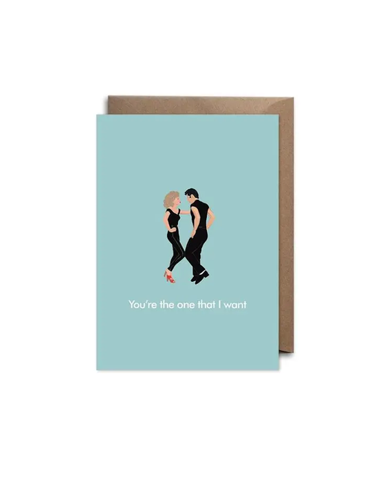 Carte d'amour Grease « You're the One That I Want »