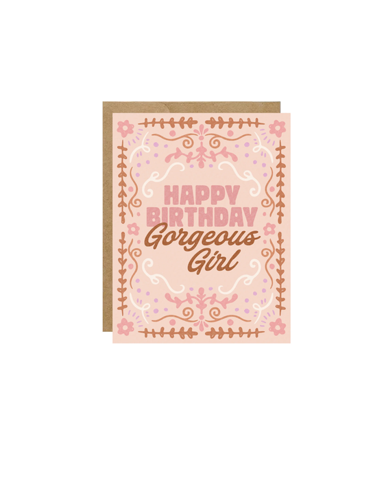 Carte d'anniversaire « Happy Birthday Gorgeous Girl »