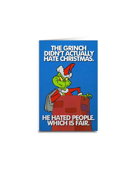 Carte de Noël « He Didn't Actually Hate Christmas »