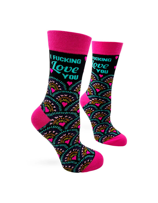 "I F*cking Love You" Chaussettes pour femmes