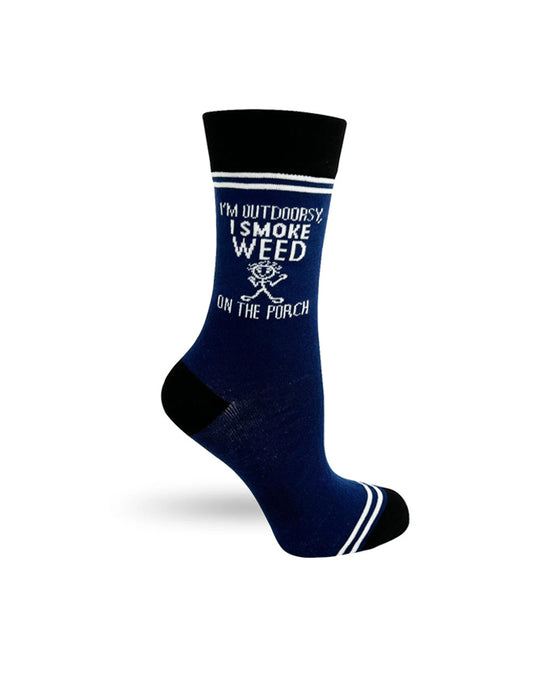 "I’m Outdoorsy, I Smoke Weed on the Porch" Unisex Socks